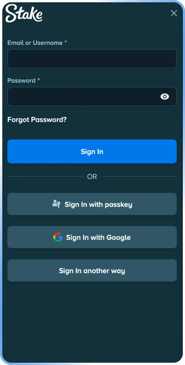 Complete your authorization to access features in the Stake App.