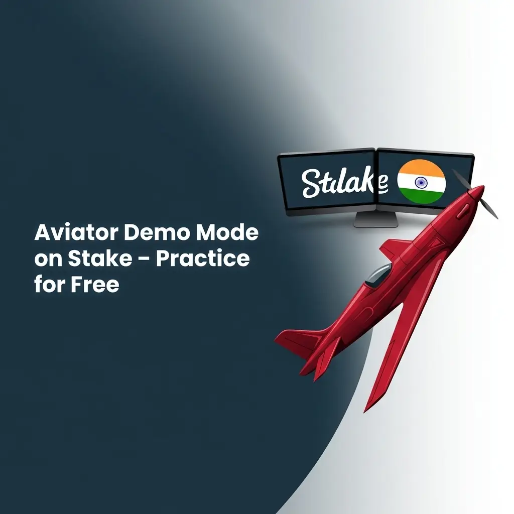 Aviator demo mode on Stake showing virtual credits, auto cash-out settings, and multiplier display for free practice