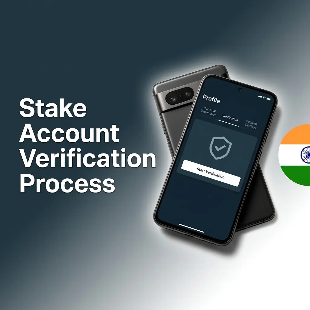 Stake account verification process showing KYC steps including ID upload, proof of address, and selfie verification for India users