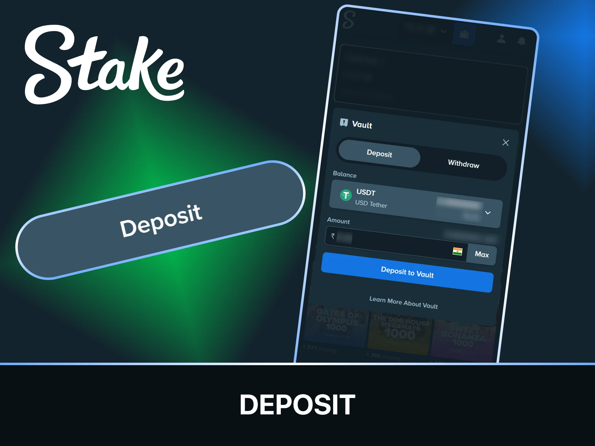 View the detailed guide on how to perform a secure Stake deposit.