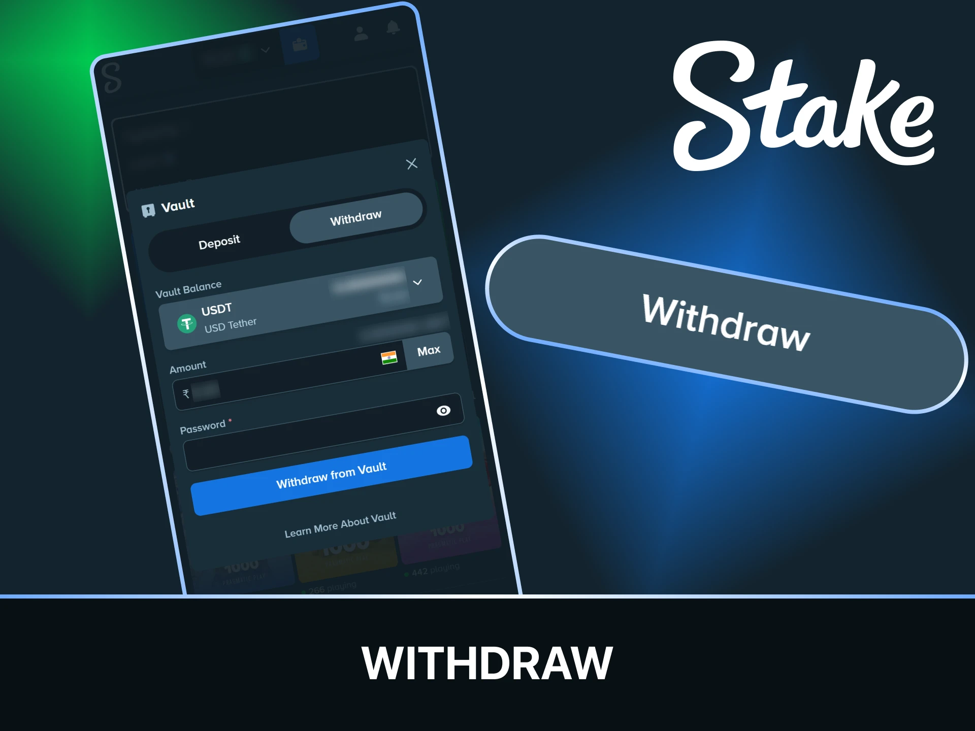 Follow the step-by-step instructions to request your Stake funds withdrawal.