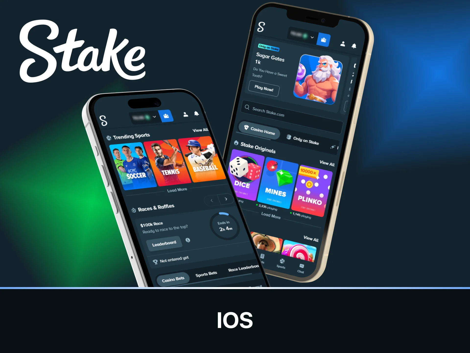 Download the responsive Stake iOS app to enjoy seamless entertainment.